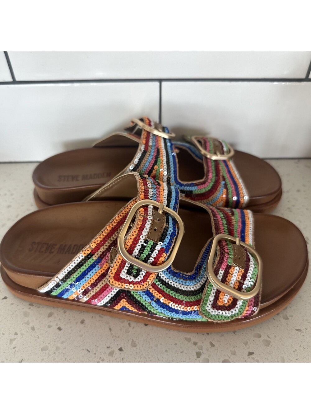 Woman's Sandals Steve Madden Tourist Size 7.5 [COPY]